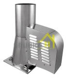 Komínový ventilátor nerezový štvorcový podstavec Ø200