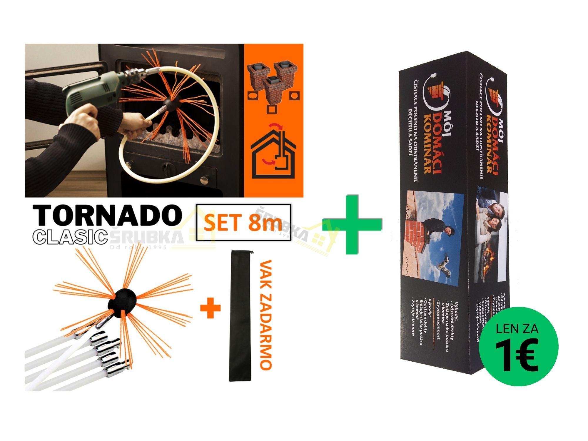 Zvýhodnený balík TORNADO CLASIC 8 m + čistiace poleno za 1 €